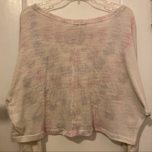 Delia’s - Cream/White Shimmer Print Sweater - Picture 2 of 3